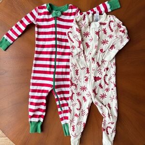 VGUC 2 Hanna Andersson zip up PJs